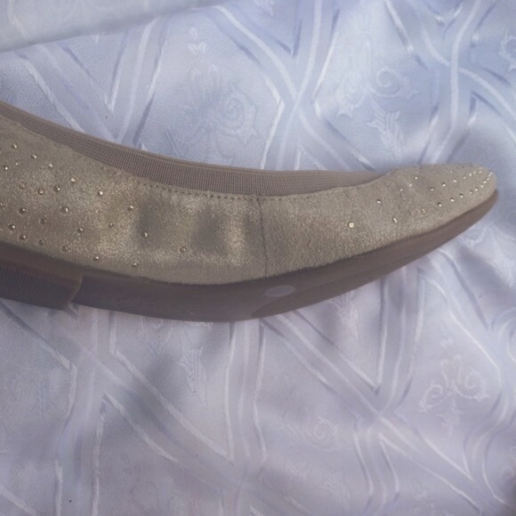 New Jessica Simpson 9.5 Sandaze Ballet Flat Gold Crystals Elastic Sparkle - Picture 8 of 14